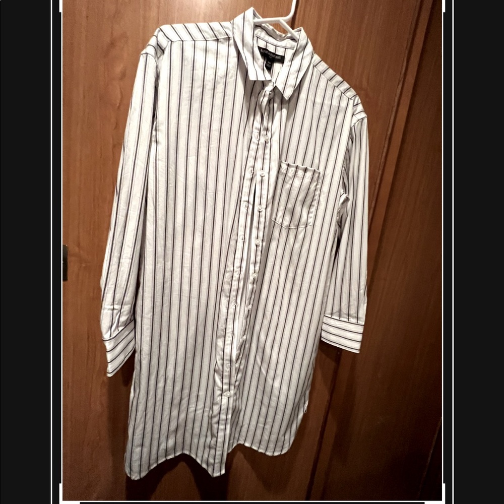 Banana Republic women’s XS, striped, button down dress.